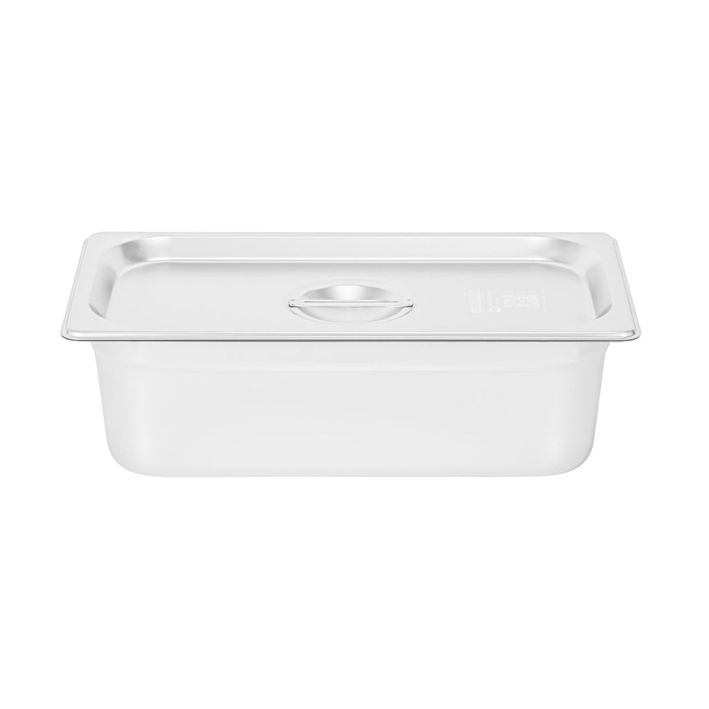 Kitchen Tek Stainless Steel Lid - Fits 1/3 Size Steam Table Pan - 12 count box