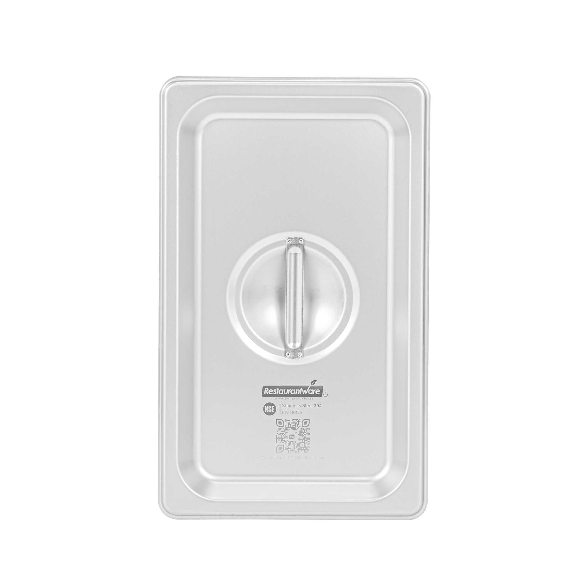 Kitchen Tek Stainless Steel Lid - Fits 1/4 Size Steam Table Pan - 1 count box
