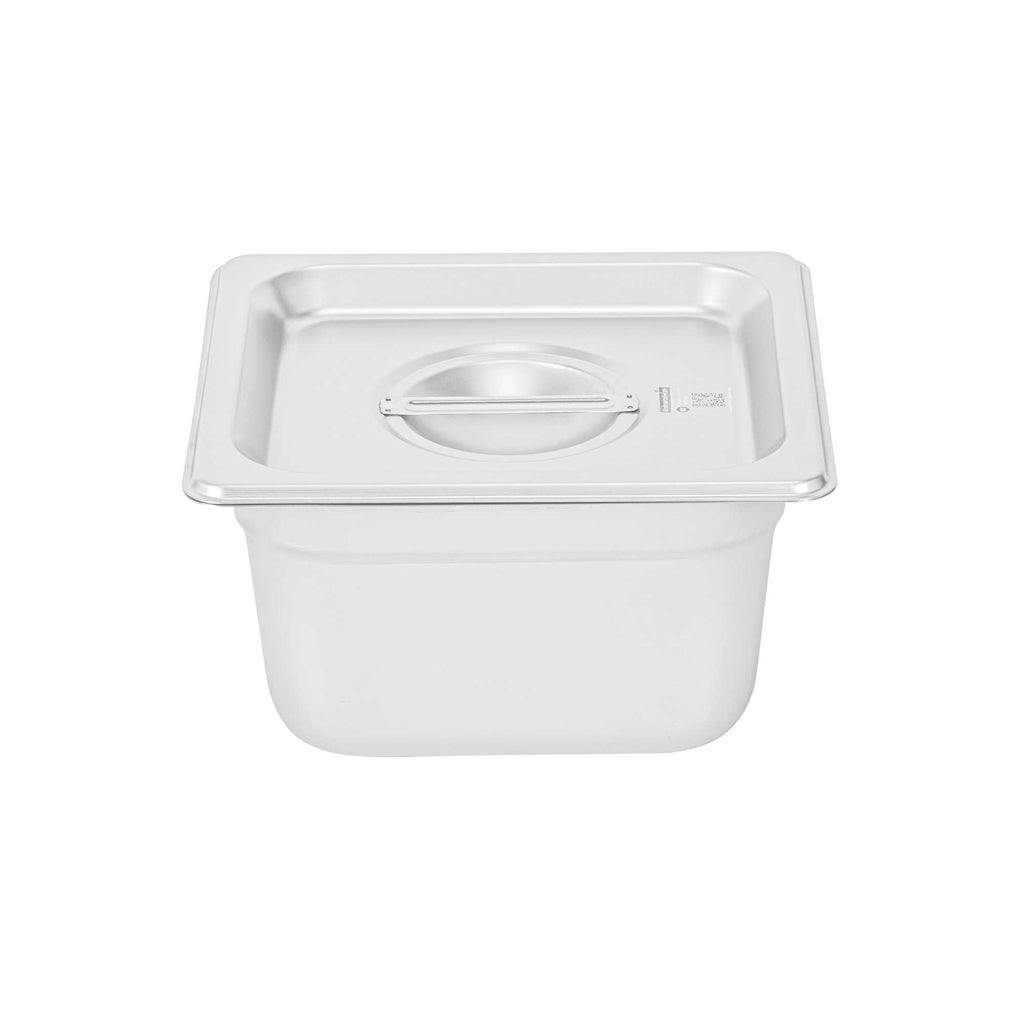 Kitchen Tek Stainless Steel Lid - Fits 1/6 Size Steam Table Pan - 1 count box