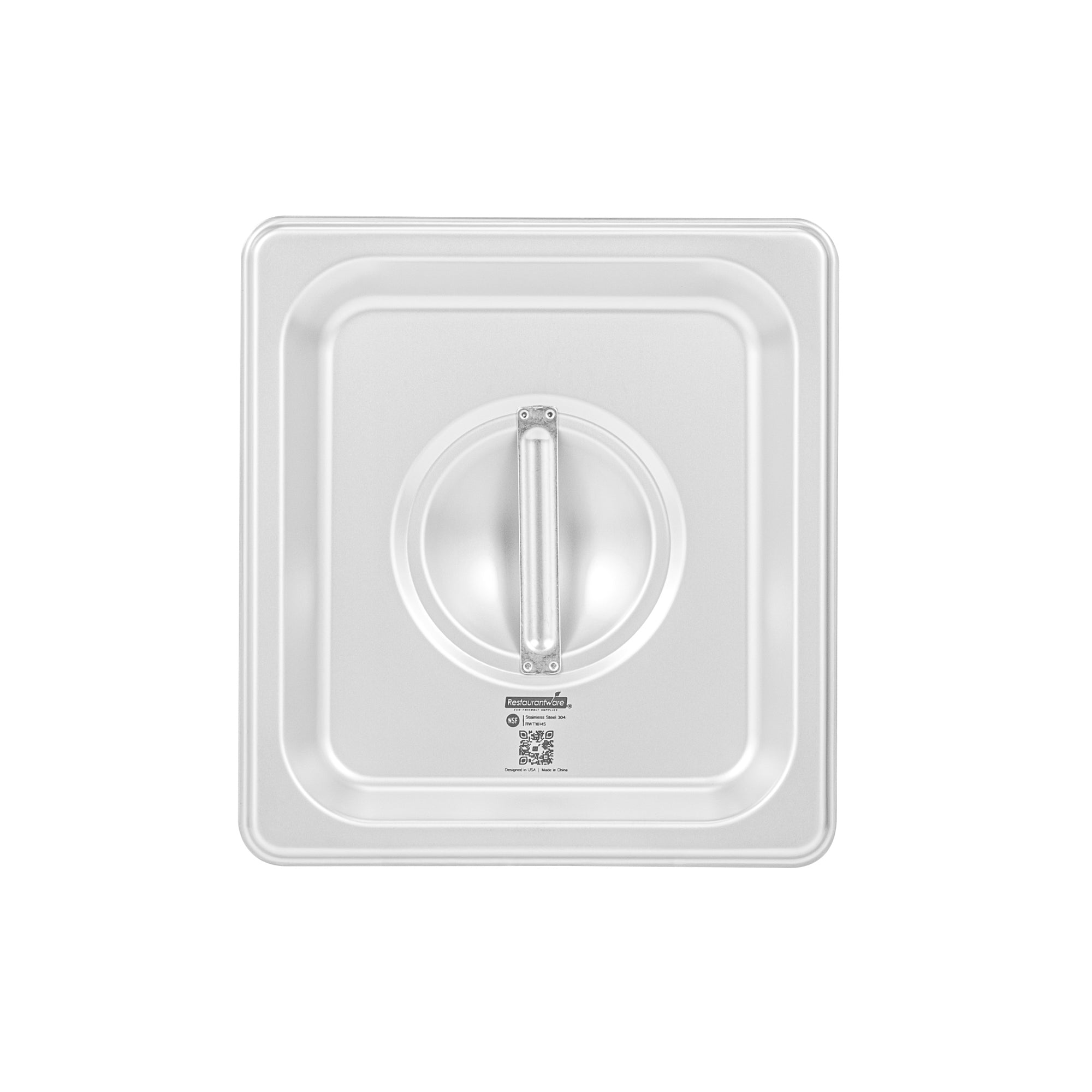 Kitchen Tek Stainless Steel Lid - Fits 1/6 Size Steam Table Pan - 12 count box