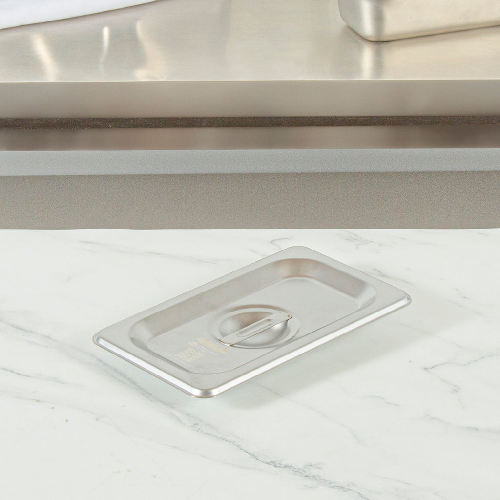 Kitchen Tek Stainless Steel Lid - Fits 1/9 Size Steam Table Pan - 1 count box