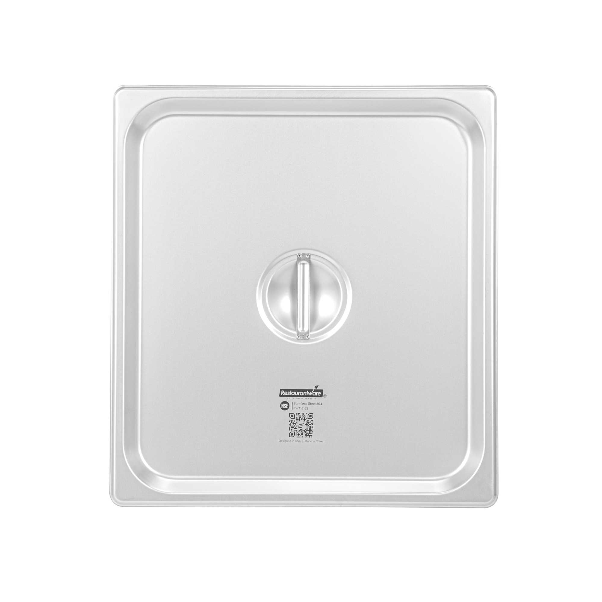 Kitchen Tek Stainless Steel Lid - Fits 2/3 Size Steam Table Pan - 1 count box