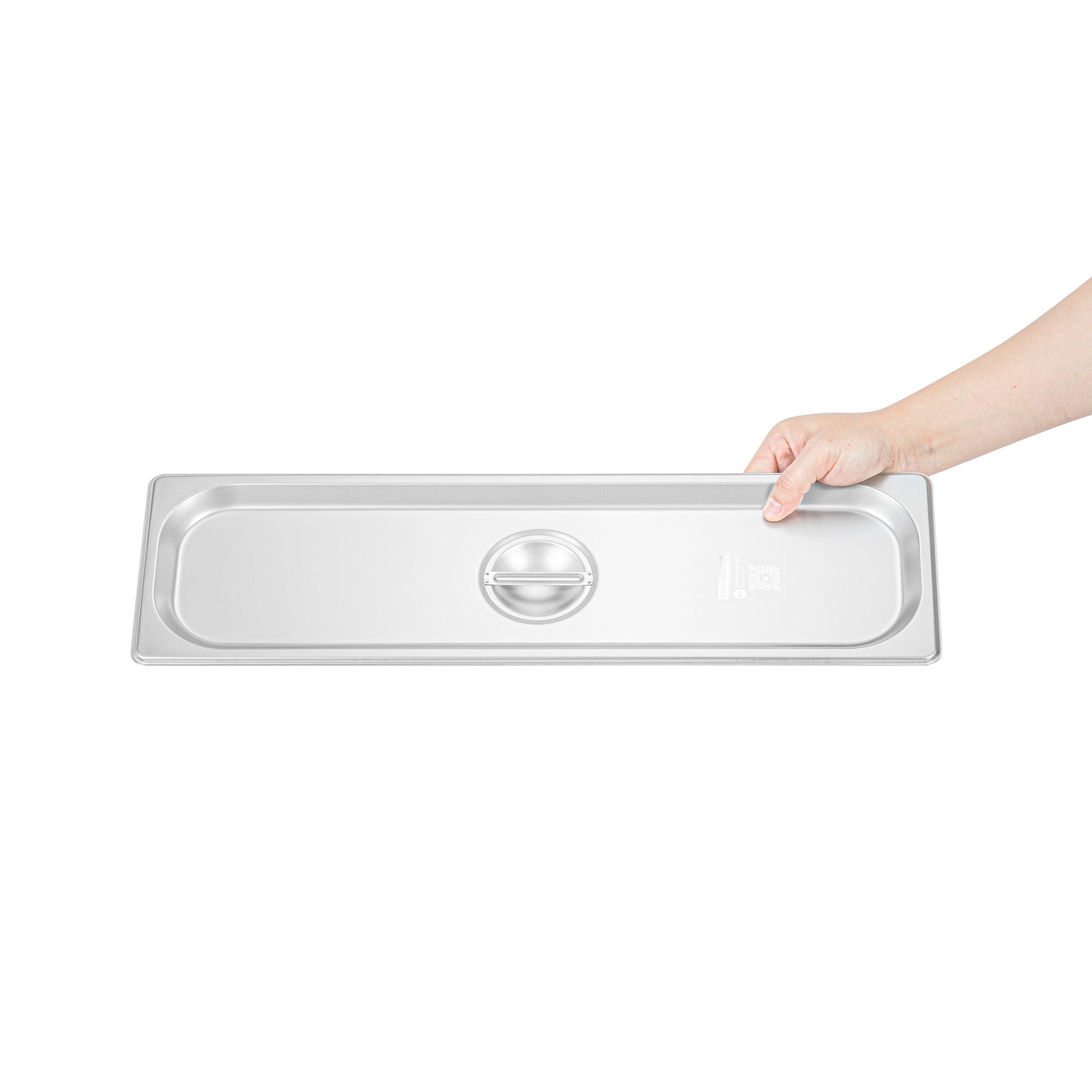 Kitchen Tek Stainless Steel Lid - Fits 1/2 Size Long Steam Table Pan - 1 count box