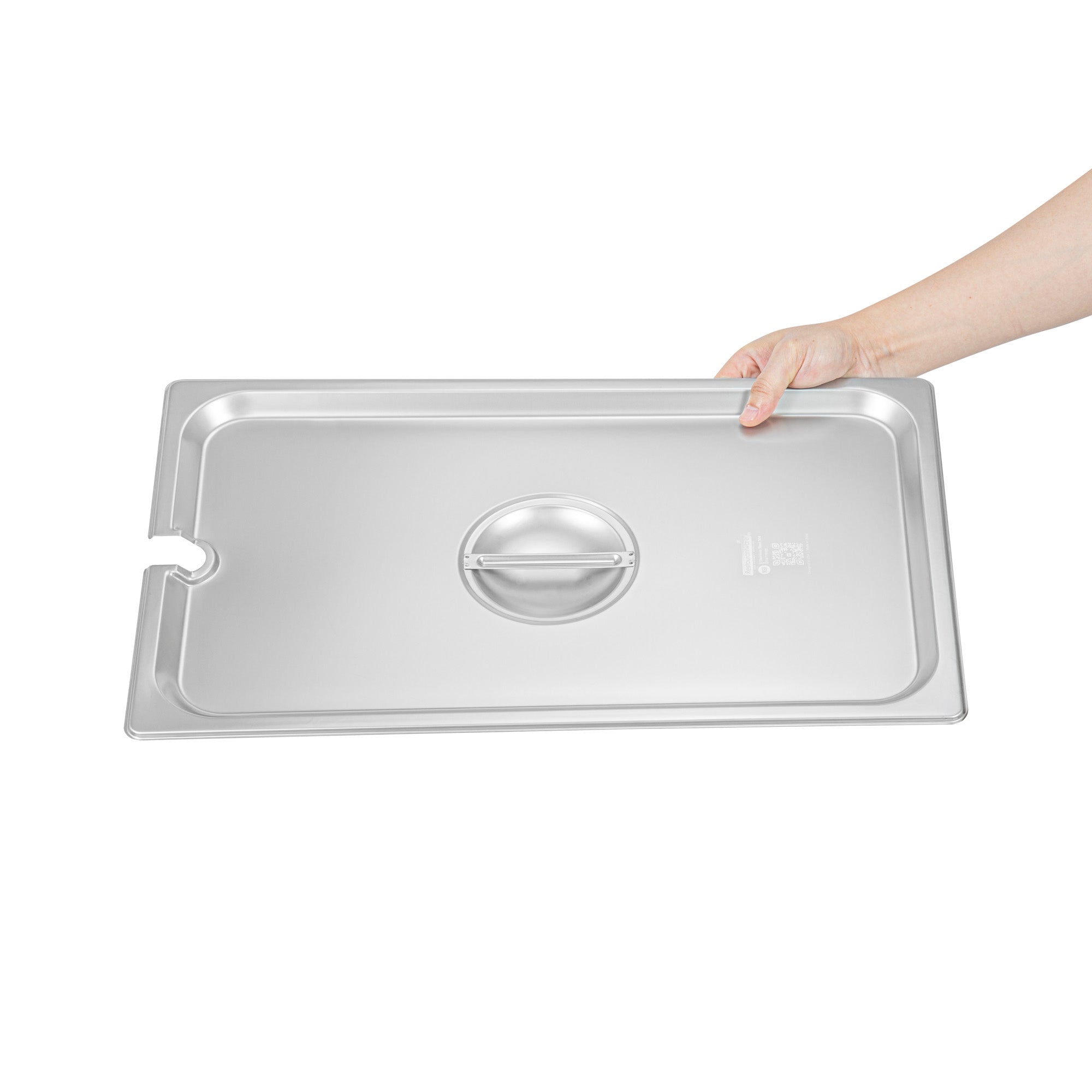 Kitchen Tek Stainless Steel Slotted Lid - Fits Full Size Steam Table Pan - 1 count box