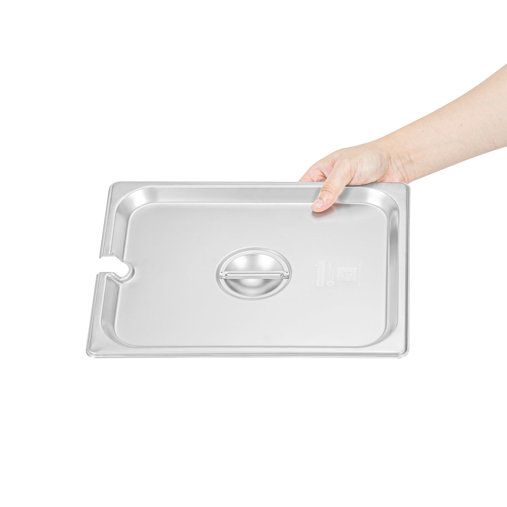Kitchen Tek Stainless Steel Slotted Lid - Fits 1/2 Size Steam Table Pan - 12 count box