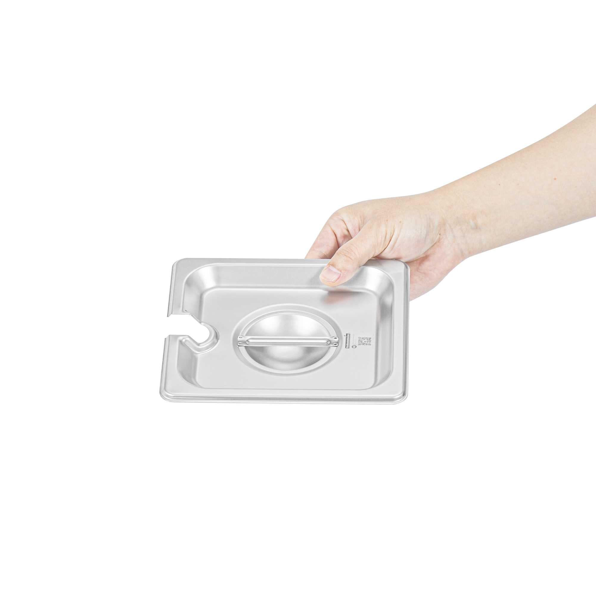 Kitchen Tek Stainless Steel Slotted Lid - Fits 1/6 Size Steam Table Pan - 1 count box