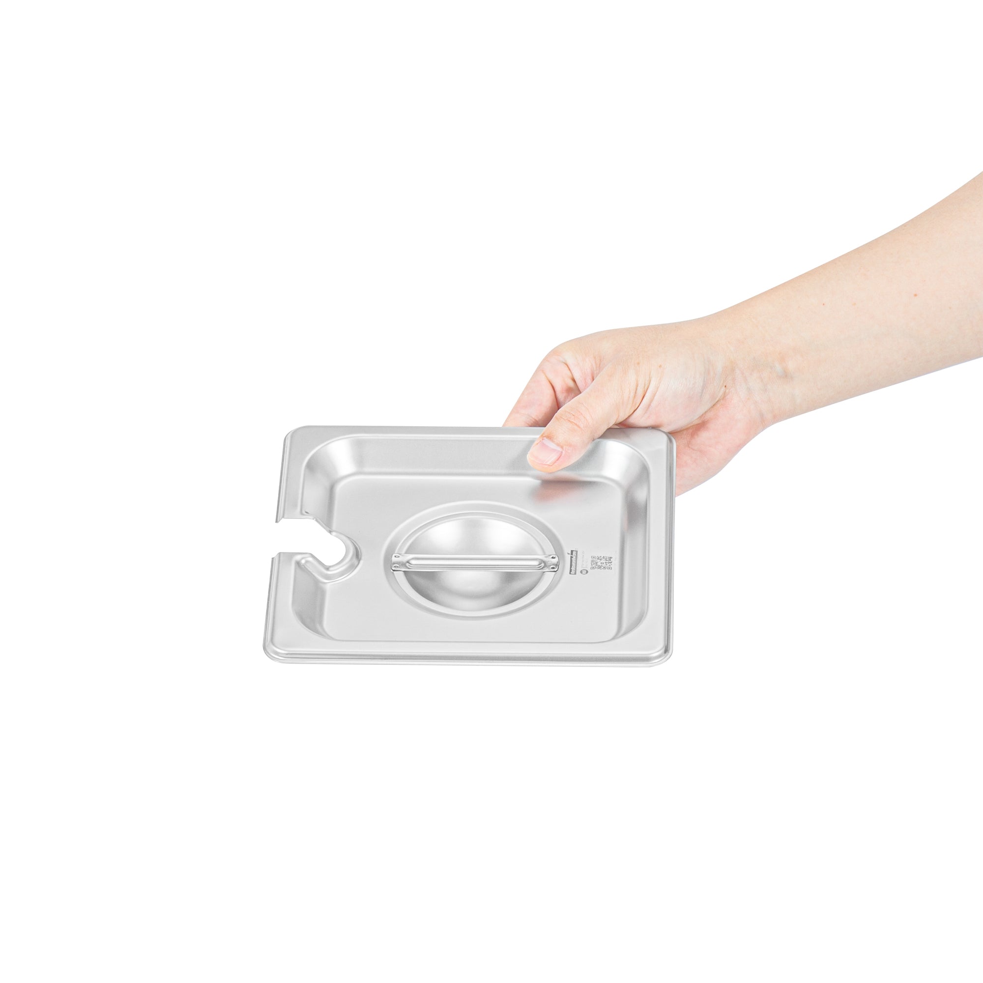 Kitchen Tek Stainless Steel Slotted Lid - Fits 1/6 Size Steam Table Pan - 12 count box