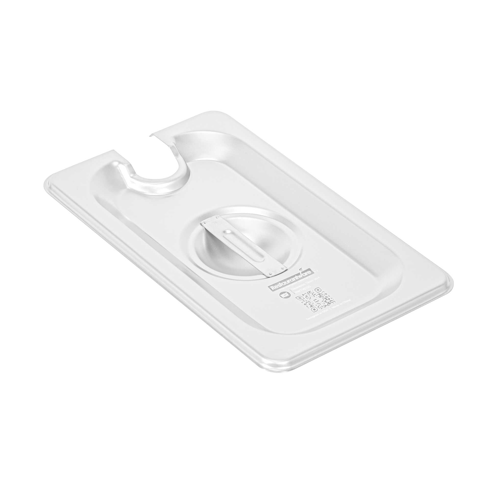 Kitchen Tek Stainless Steel Slotted Lid - Fits 1/9 Size Steam Table Pan - 1 count box