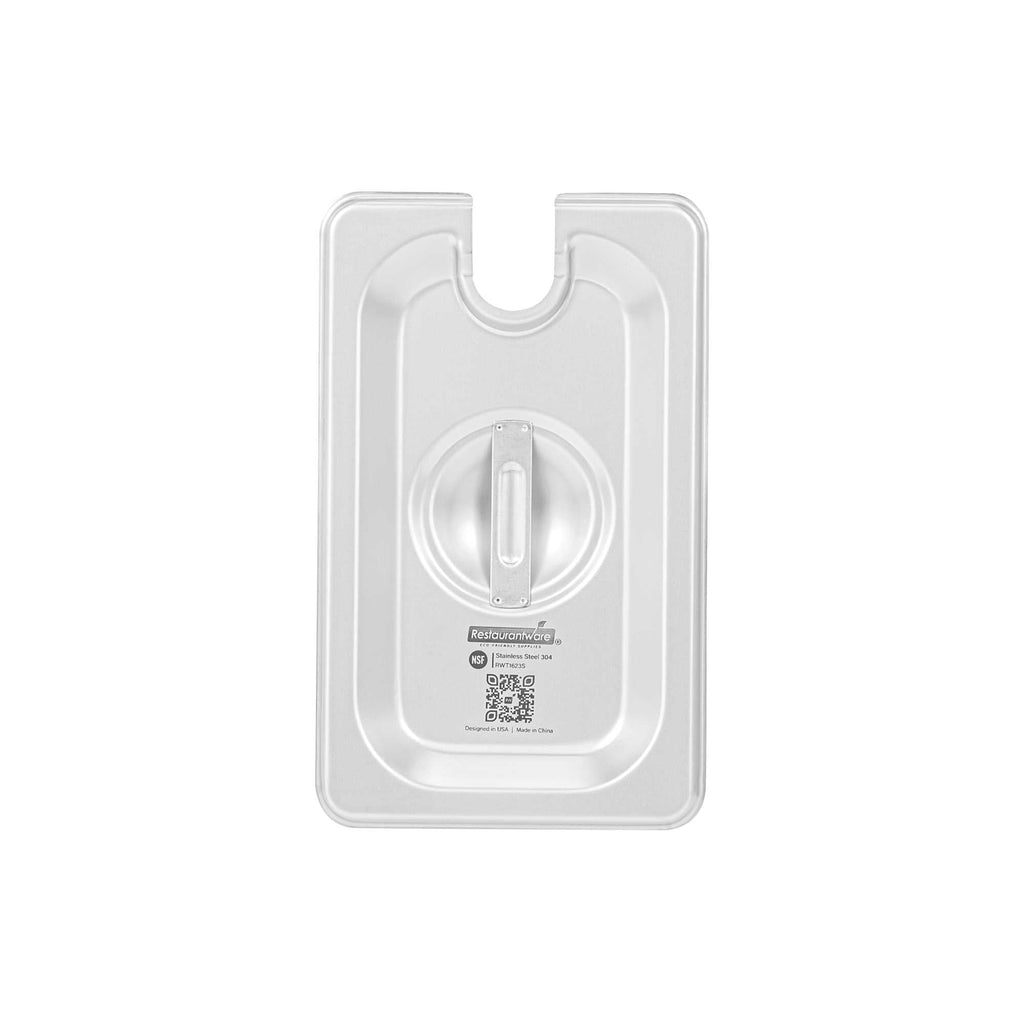 Kitchen Tek Stainless Steel Slotted Lid - Fits 1/9 Size Steam Table Pan - 1 count box