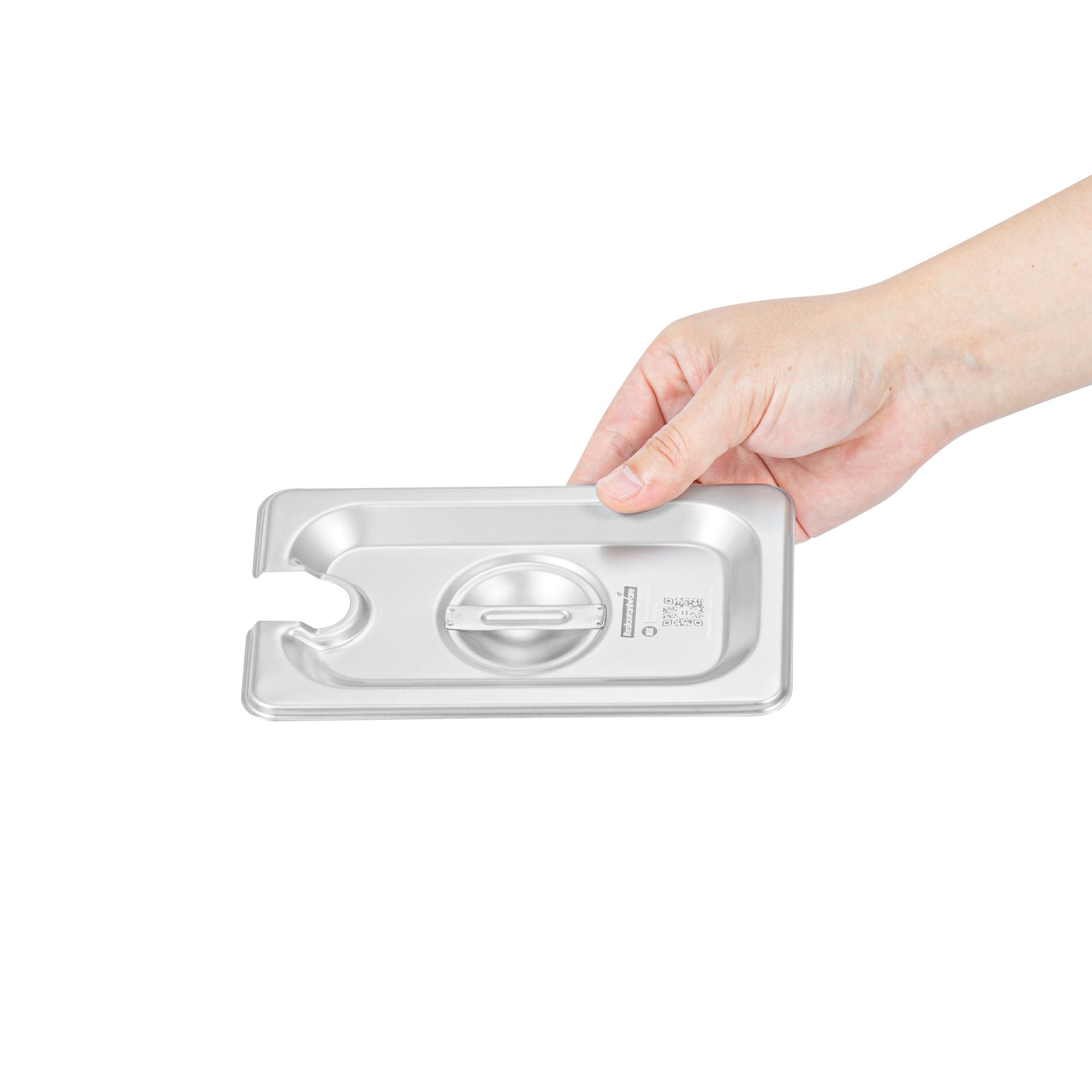Kitchen Tek Stainless Steel Slotted Lid - Fits 1/9 Size Steam Table Pan - 12 count box