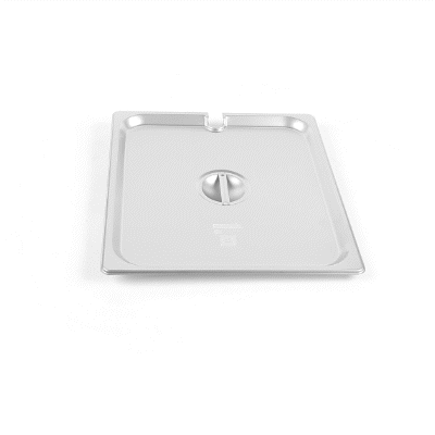 Kitchen Tek Stainless Steel Slotted Lid - Fits 2/3 Size Steam Table Pan - 1 count box