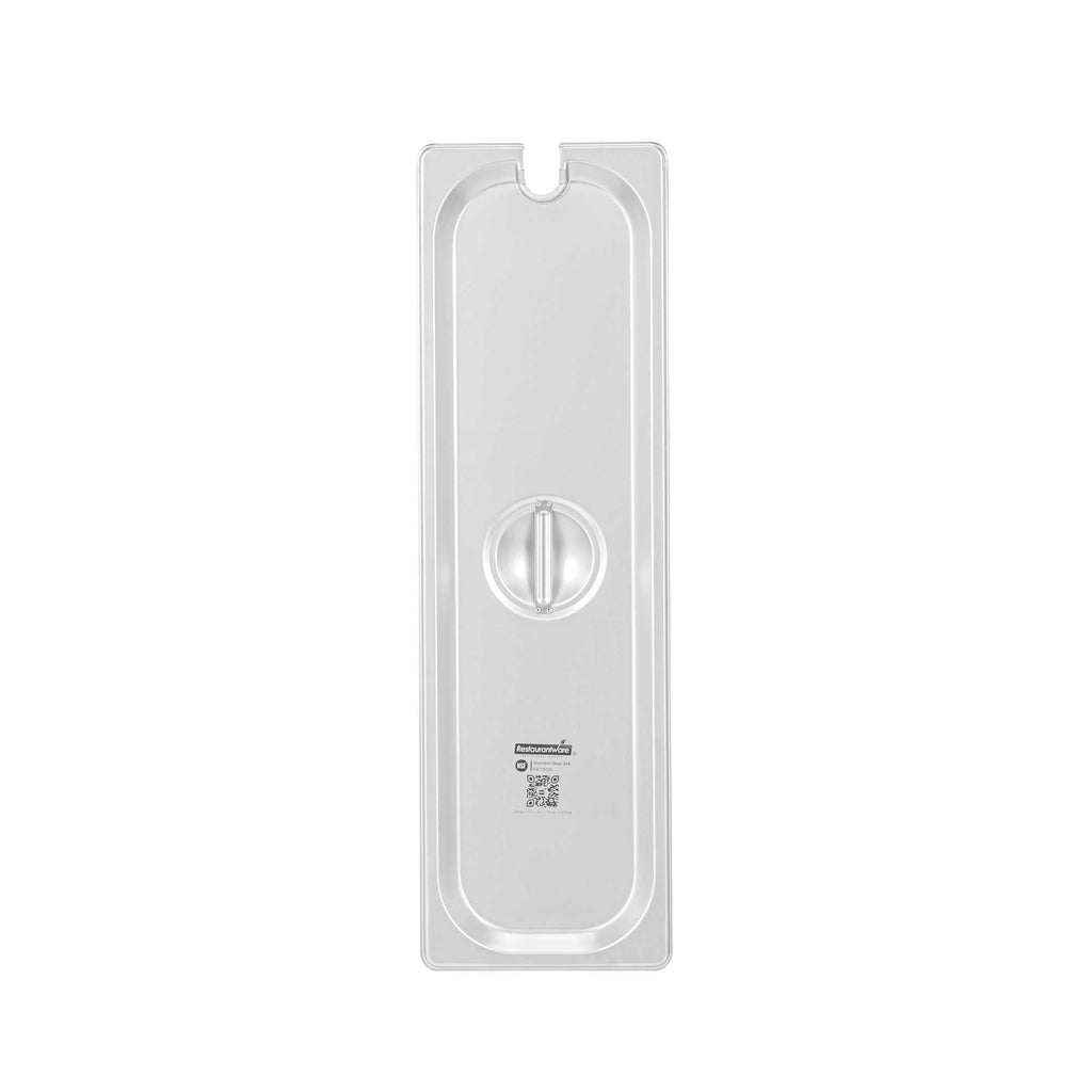 Kitchen Tek Stainless Steel Slotted Lid - Fits 1/2 Size Long Steam Table Pan - 1 count box
