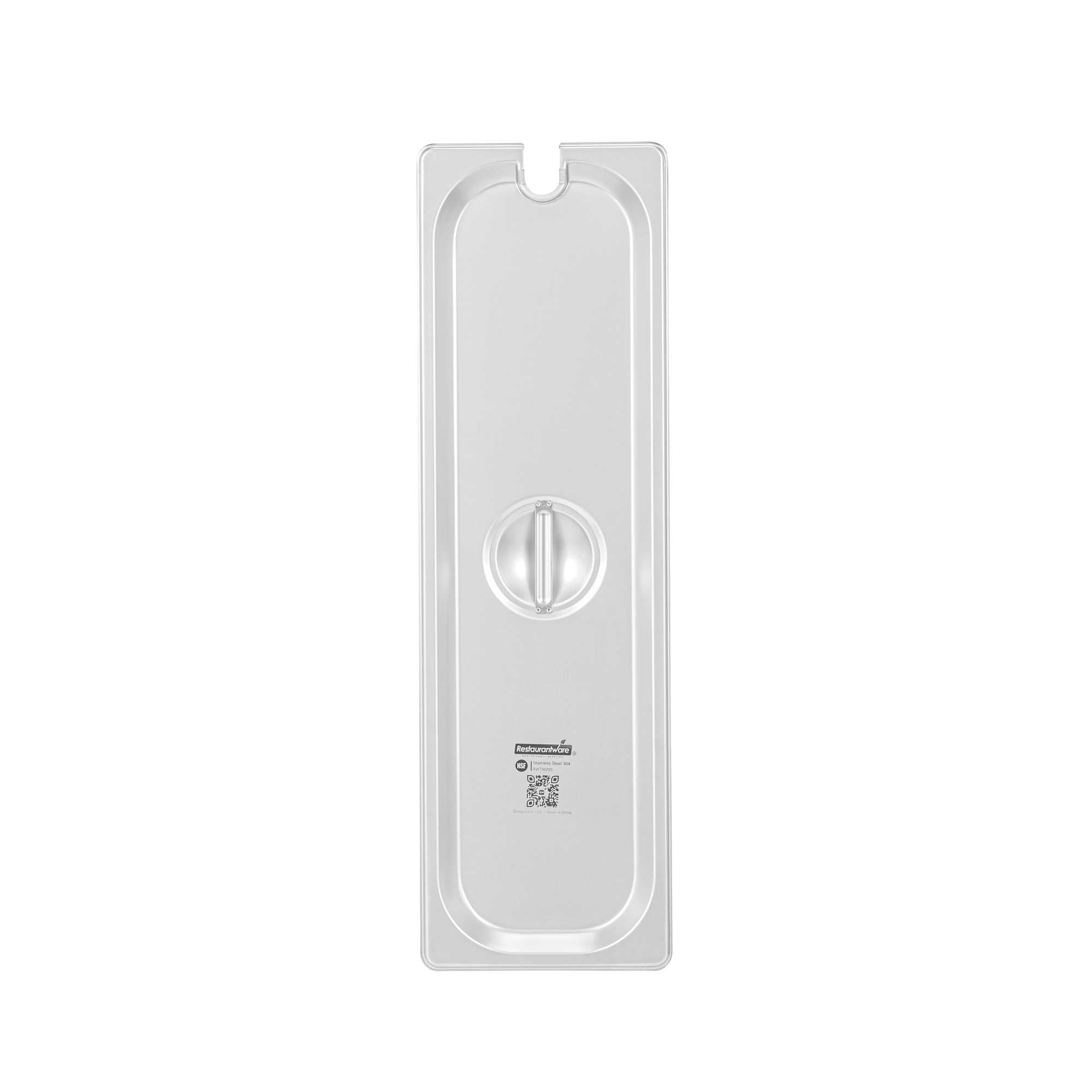 Kitchen Tek Stainless Steel Slotted Lid - Fits 1/2 Size Long Steam Table Pan - 1 count box