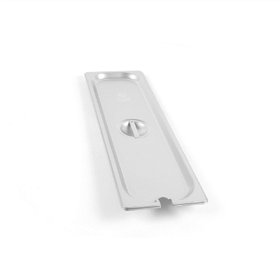 Kitchen Tek Stainless Steel Slotted Lid - Fits 1/2 Size Long Steam Table Pan - 12 count box