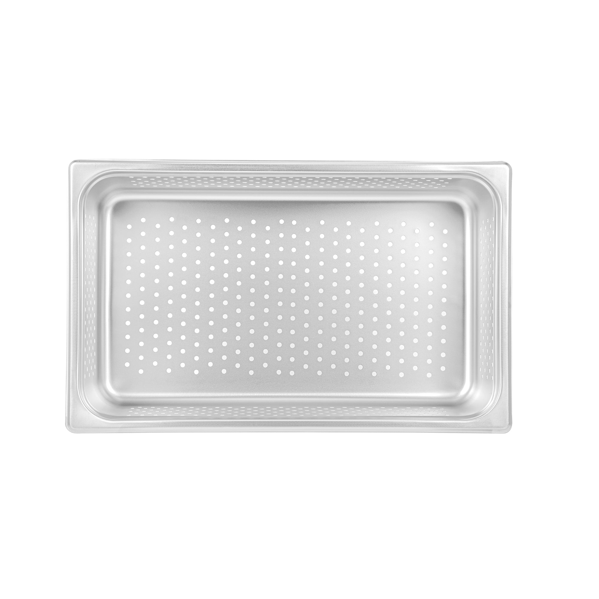 Kitchen Tek Stainless Steel Full Size Steam Table Pan - 6 Inch Deep, Perforated, Anti Jam, 24 Gauge - 6 count box