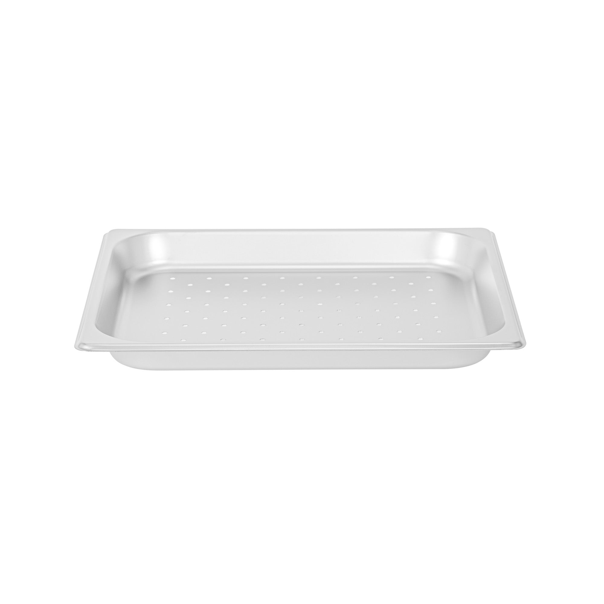 Kitchen Tek Stainless Steel 1/2 Size Steam Table Pan - 1 1/4 Inch Deep, Perforated, Anti Jam, 24 Gauge - 1 count box