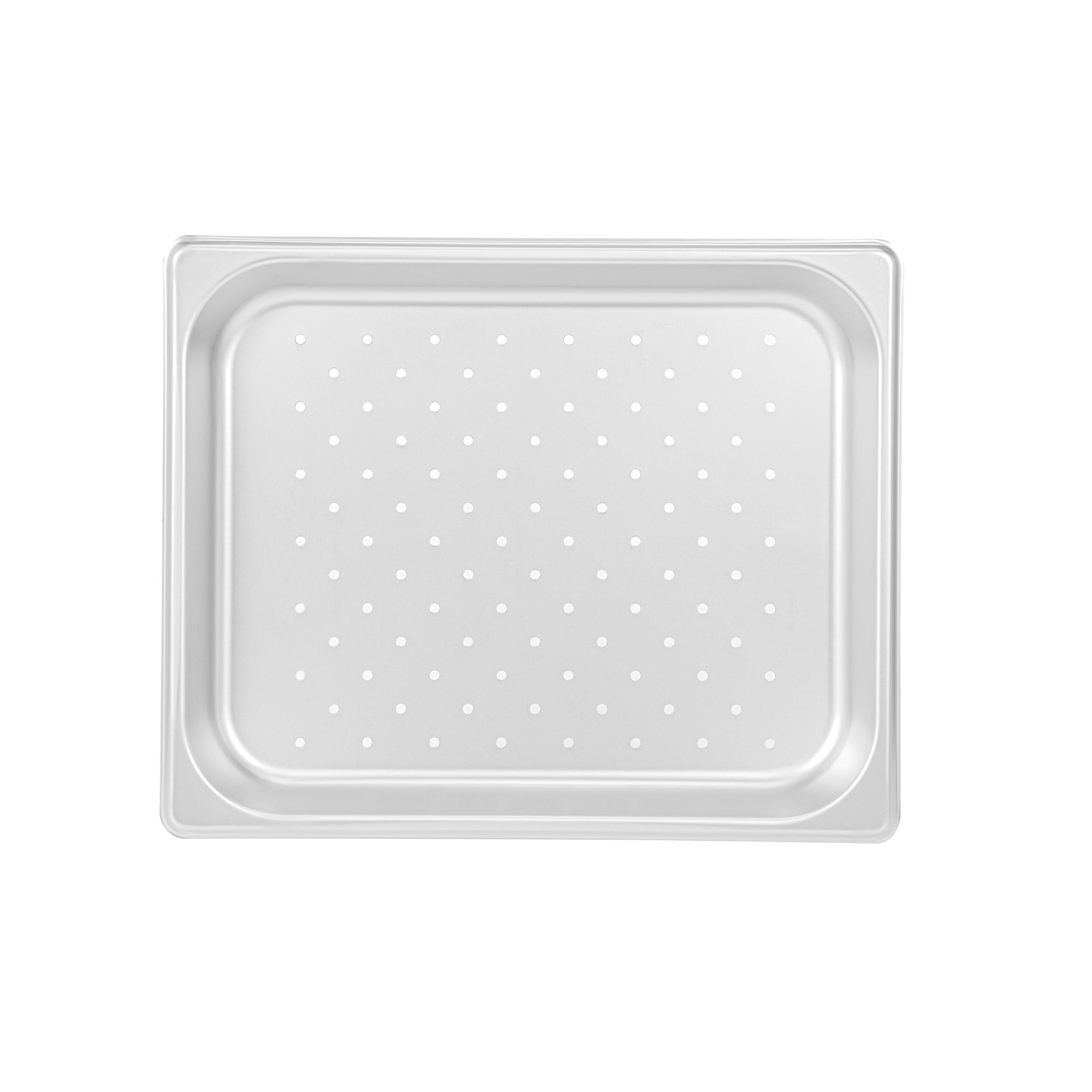 Kitchen Tek Stainless Steel 1/2 Size Steam Table Pan - 1 1/4 Inch Deep, Perforated, Anti Jam, 24 Gauge - 12 count box