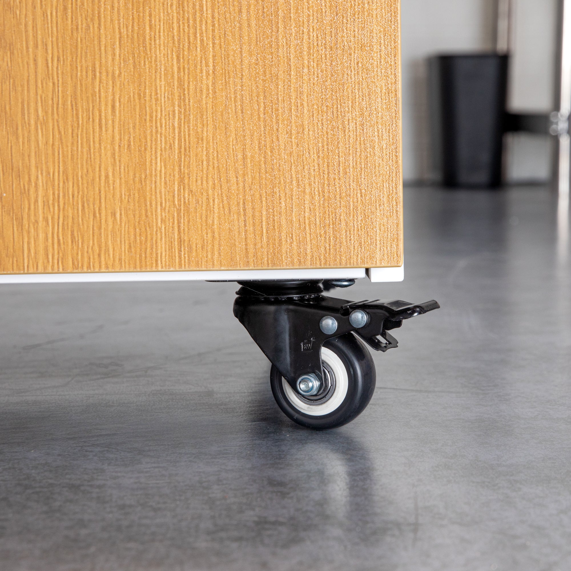 RW Hardware Black Swivel Plate Caster - with Brakes and Mounting Hardware - 2" - 4 count box