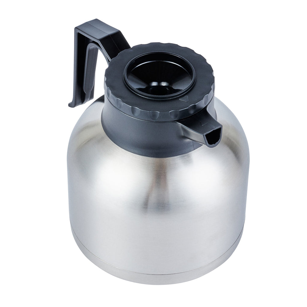 Restpresso 68 oz Insulated Coffee Carafe / Server - with Regular and Decaf Brew Thru Lids - 8 3/4" x 6 1/4" x 7" - 1 count box
