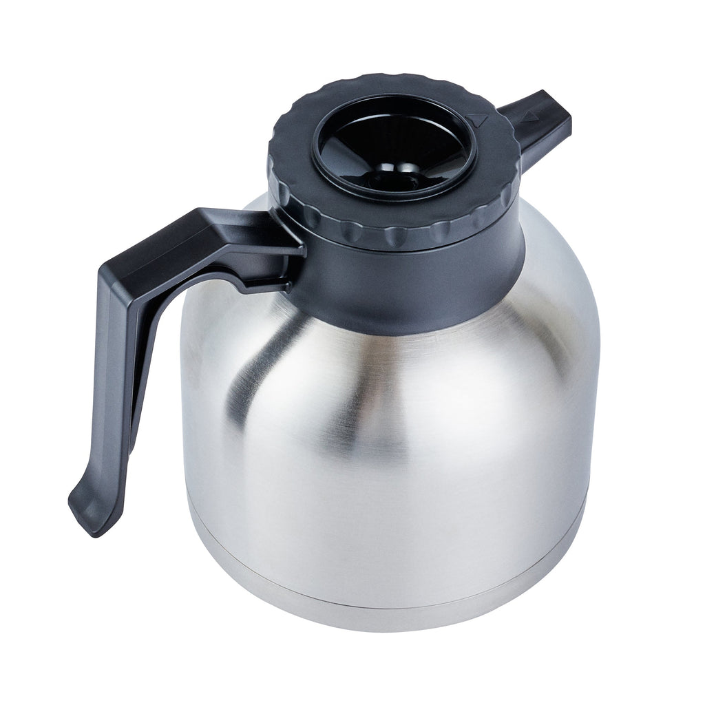 Restpresso 68 oz Insulated Coffee Carafe / Server - with Regular and Decaf Brew Thru Lids - 8 3/4" x 6 1/4" x 7" - 1 count box