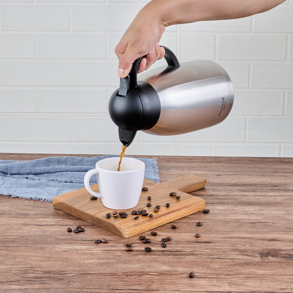 Restpresso 68 oz Vacuum Insulated Coffee Carafe / Server - 7 3/4" x 5 1/2" x 11" - 1 count box