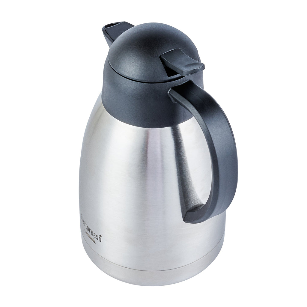 Restpresso 51 oz Vacuum Insulated Coffee Carafe / Server - with Label Tags - 7 3/4" x 5 1/2" x 8 1/4" - 1 count box