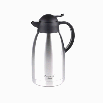 Restpresso 68 oz Vacuum Insulated Coffee Carafe / Server - with Label Tags - 11 1/4" x 5 1/2" x 7" - 1 count box