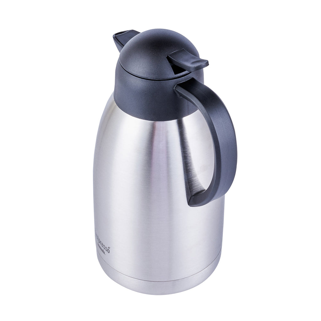 Restpresso 68 oz Vacuum Insulated Coffee Carafe / Server - with Label Tags - 11 1/4" x 5 1/2" x 7" - 1 count box