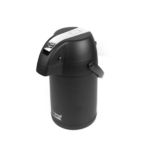 Restpresso 3L Black Vacuum Insulated Airpot Coffee Dispenser - Pump Lever, 12 hr Heat Retention - 1 count box
