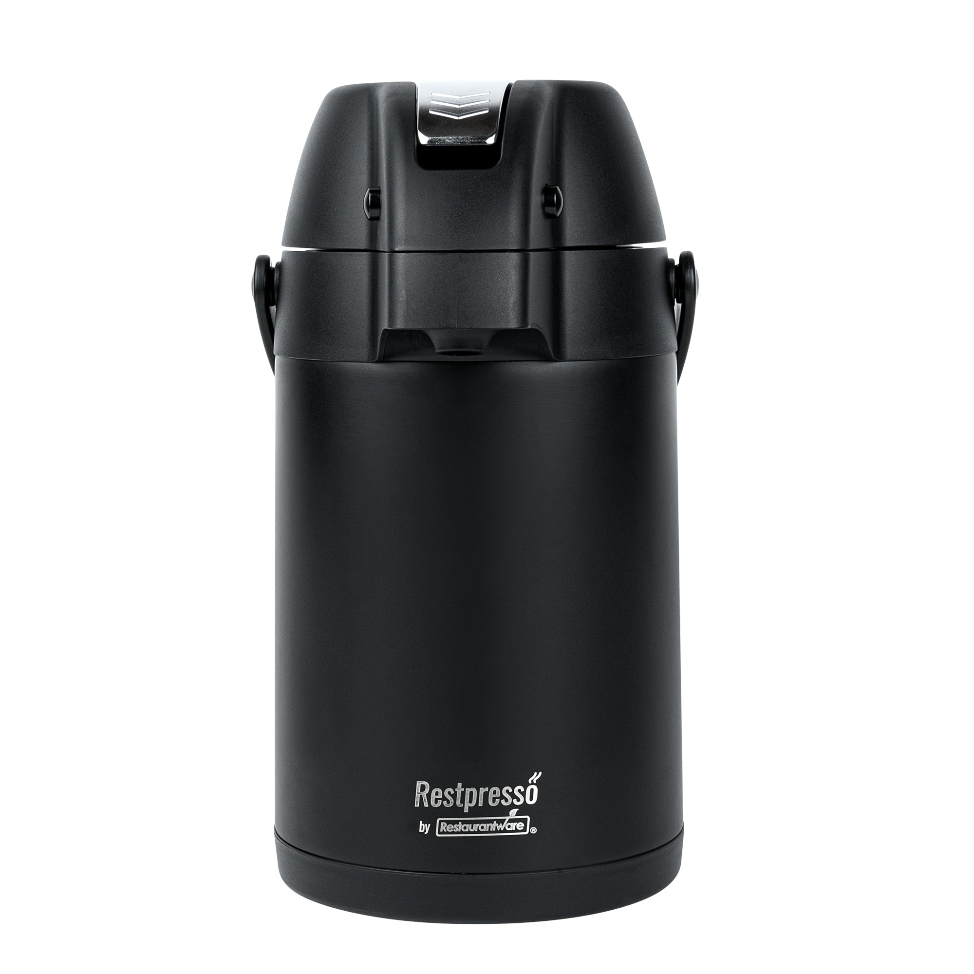 Restpresso 3L Black Vacuum Insulated Airpot Coffee Dispenser - Pump Lever, 12 hr Heat Retention - 1 count box