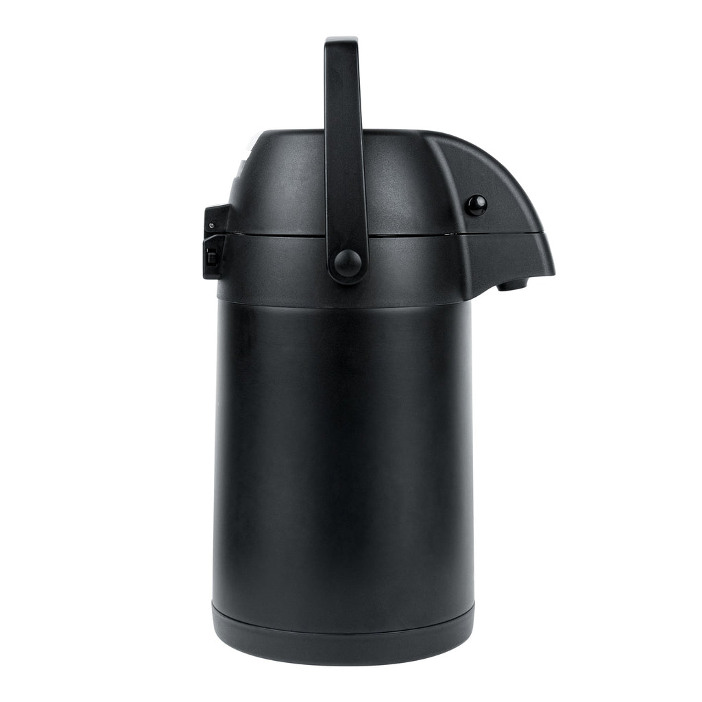 Restpresso 3L Black Vacuum Insulated Airpot Coffee Dispenser - Pump Lever, 12 hr Heat Retention - 1 count box