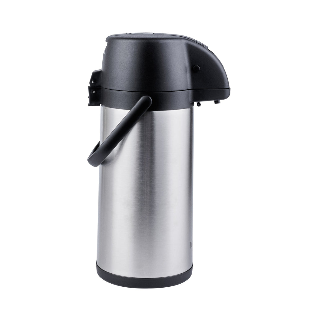Restpresso 3L Vacuum Insulated Airpot Coffee Dispenser - Pump Lever, 12 hr Heat Retention, with Hanging Tag and Decals - 1 count box