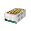 Hi Tek Stainless Steel Full Size Electric Countertop Food Warmer - 120V, 1200W - 12'' x 20'' - 1 count box