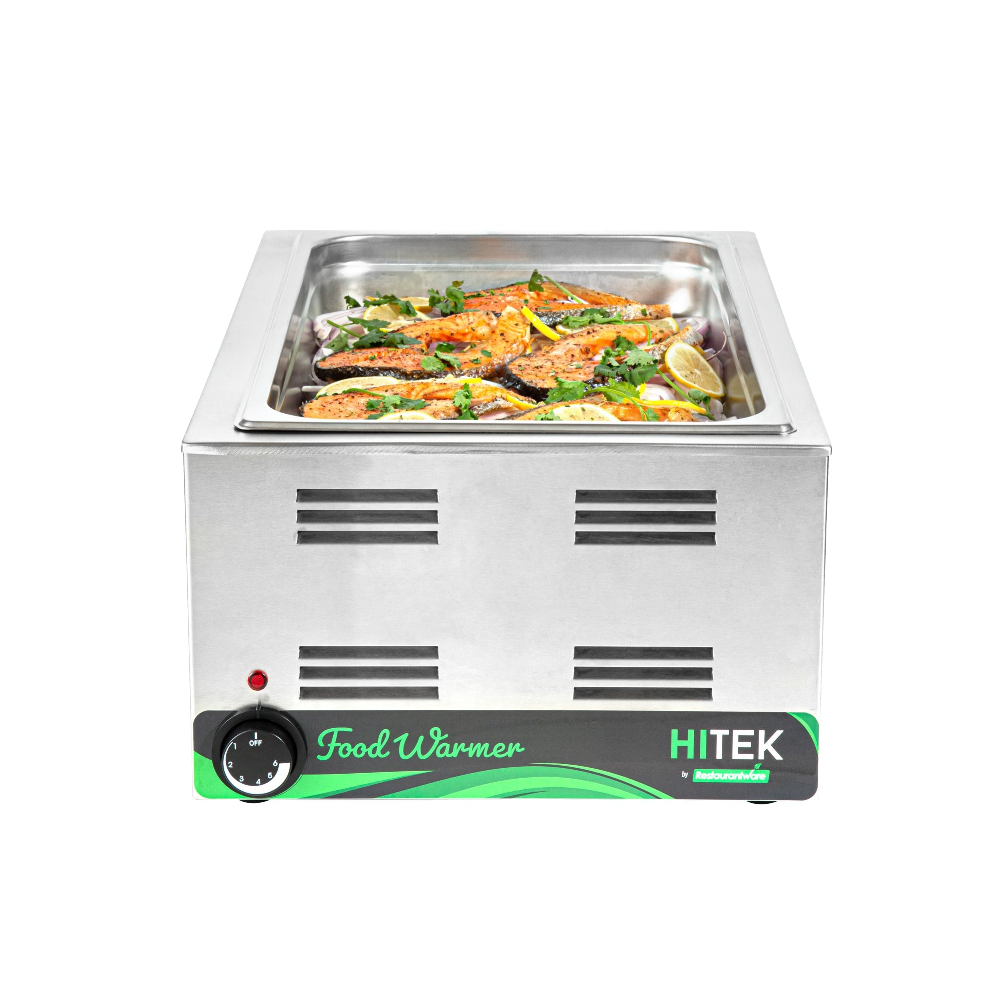 Hi Tek Stainless Steel Full Size Electric Countertop Food Warmer - 120V, 1200W - 12'' x 20'' - 1 count box