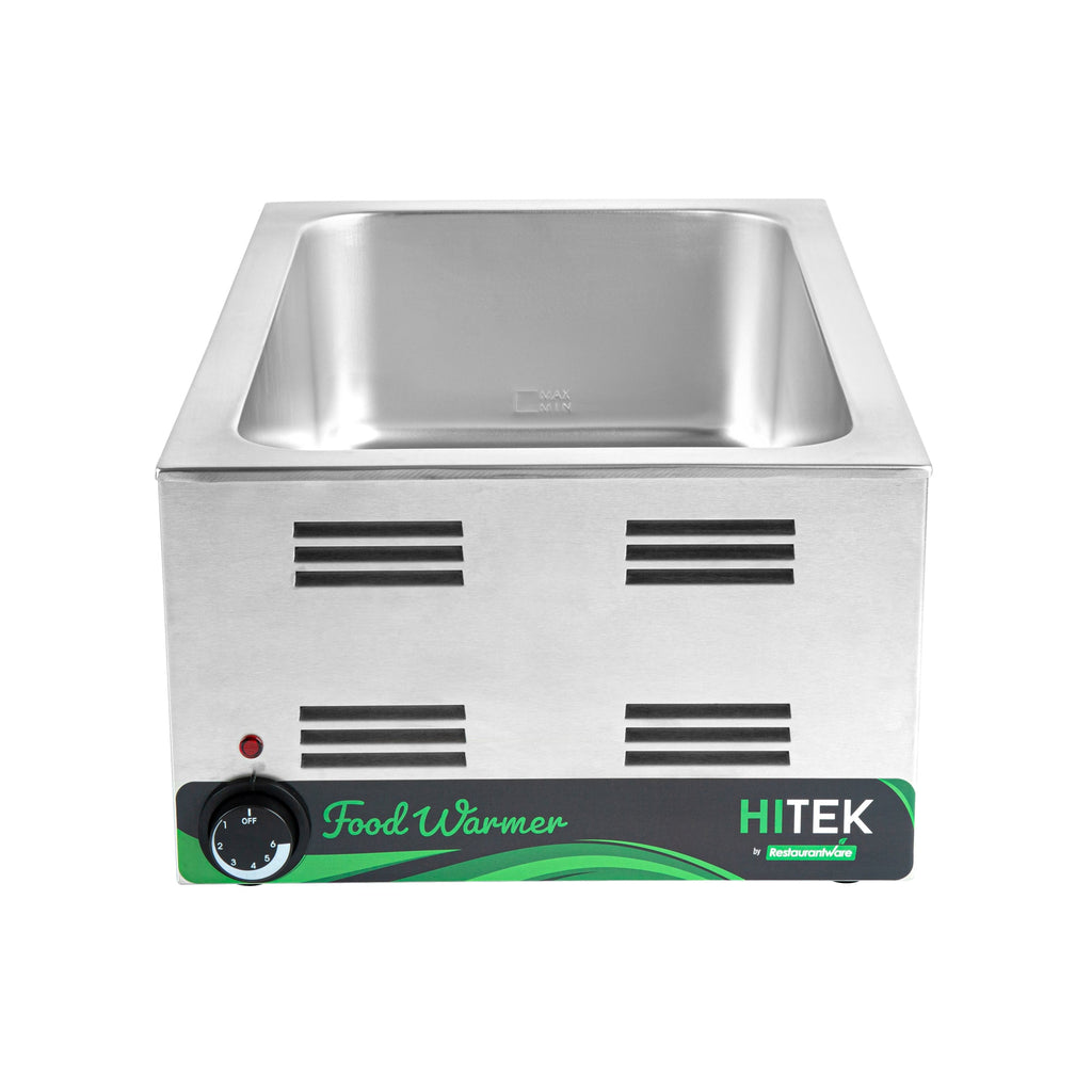 Hi Tek Stainless Steel Full Size Electric Countertop Food Warmer - 120V, 1200W - 12'' x 20'' - 1 count box