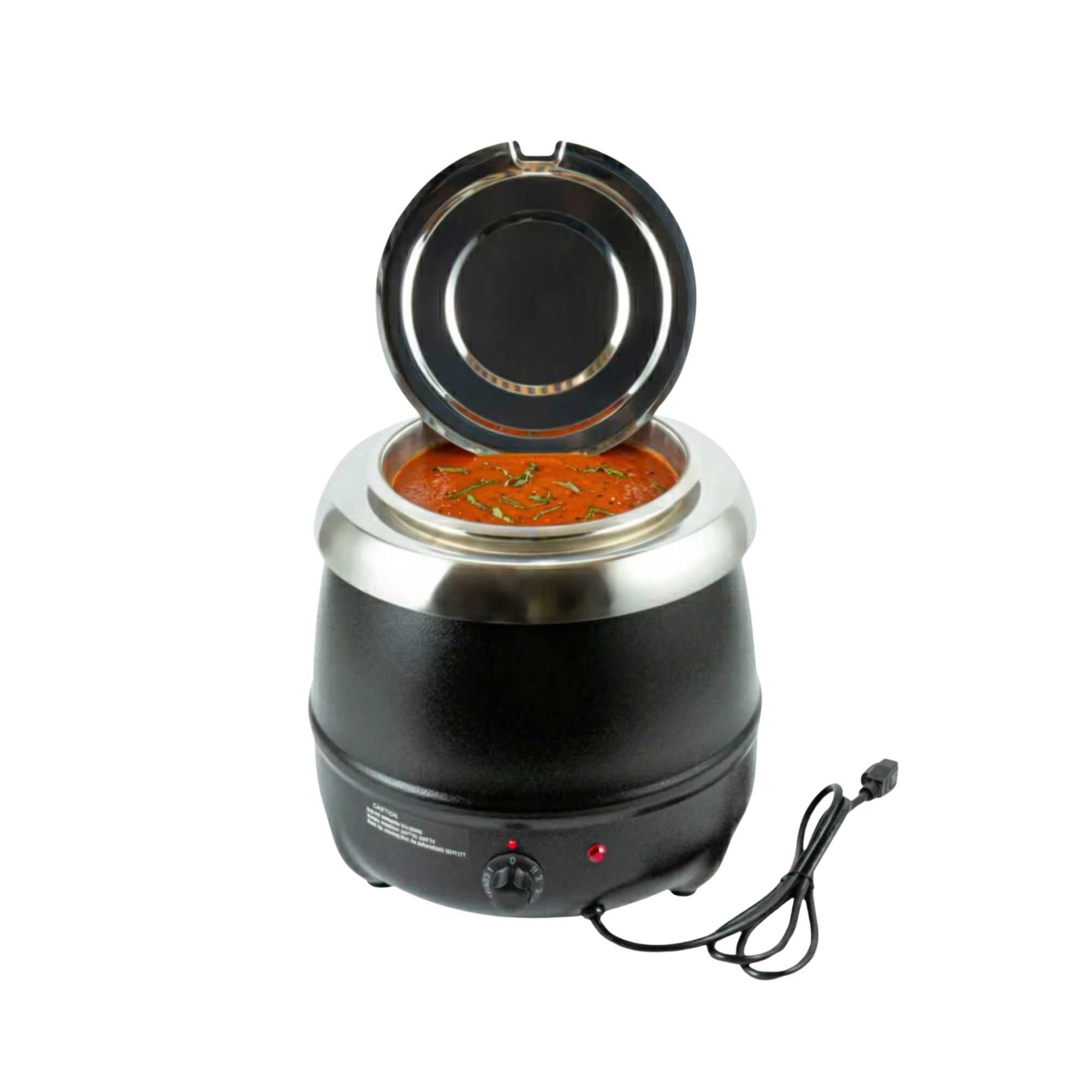 Hi Tek 11 qt Black Stainless Steel Soup Kettle Warmer - 120V, 400W - 1 count box