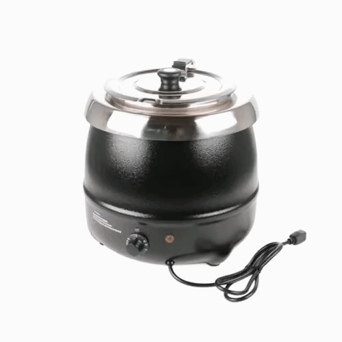 Hi Tek 11 qt Black Stainless Steel Soup Kettle Warmer - 120V, 400W - 1 count box