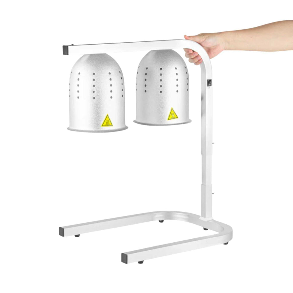 Hi Tek Aluminum Free Standing Heat Lamp - with 2 Bulbs, 120V, 500W - 1 count box