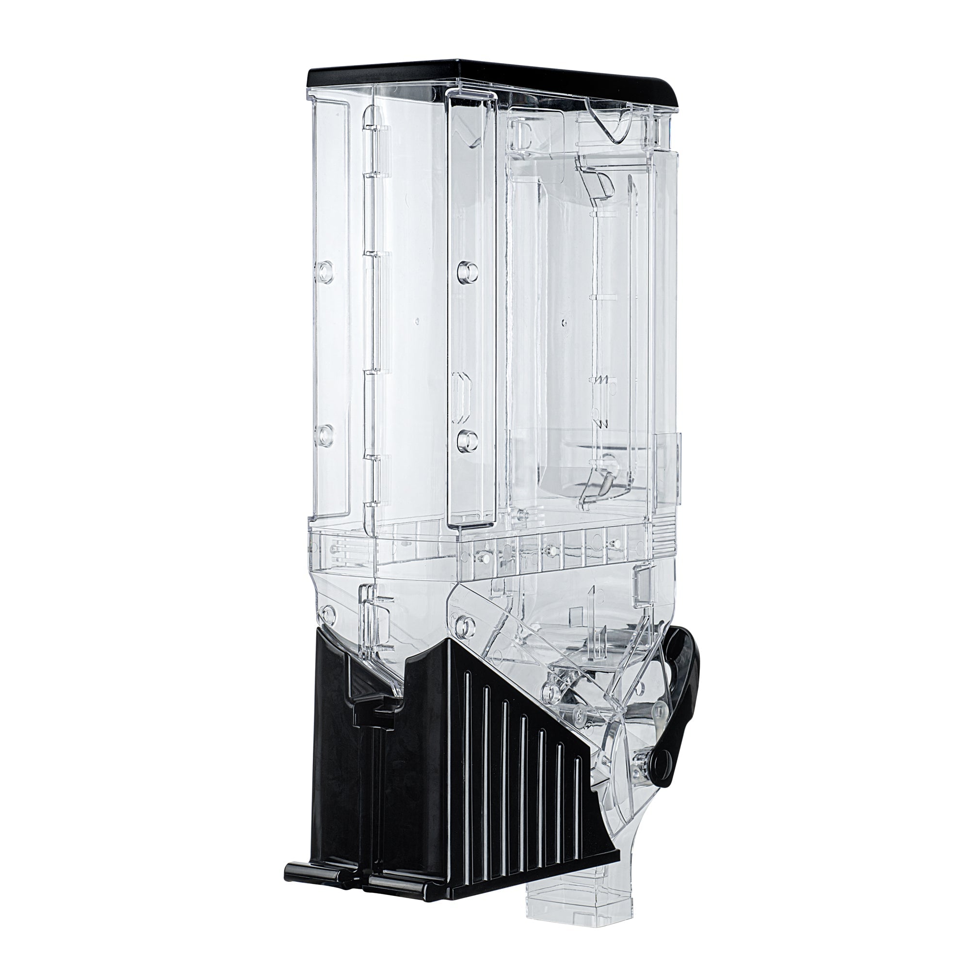 Met Lux 5 Gal Black Plastic Cereal Dispenser - with Stand - 28" x 13" x 6" - 1 count box
