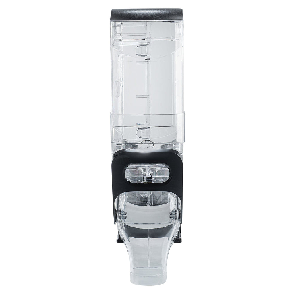Met Lux 3.5 Gal Black Plastic Cereal Dispenser - with Stand - 22 1/2" x 13" x 6" - 1 count box