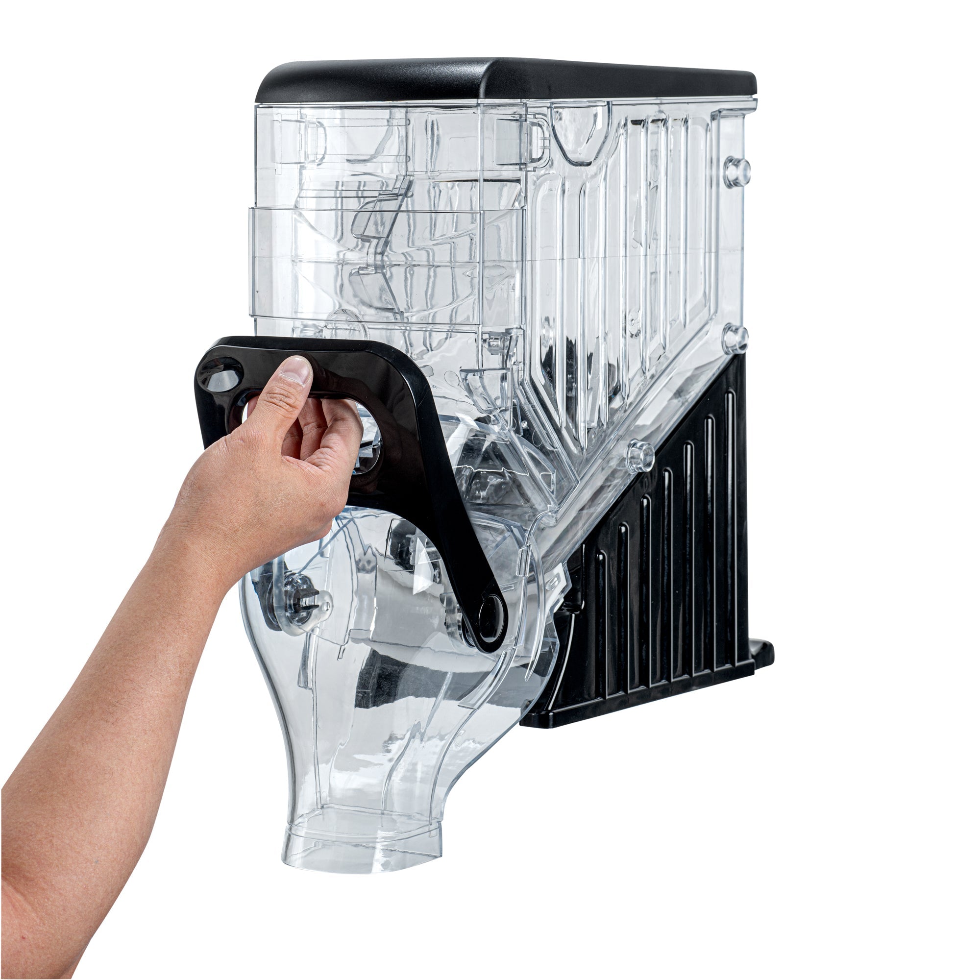 Met Lux 2 Gal Black Plastic Cereal Dispenser - with Stand - 17" x 13" x 6" - 1 count box