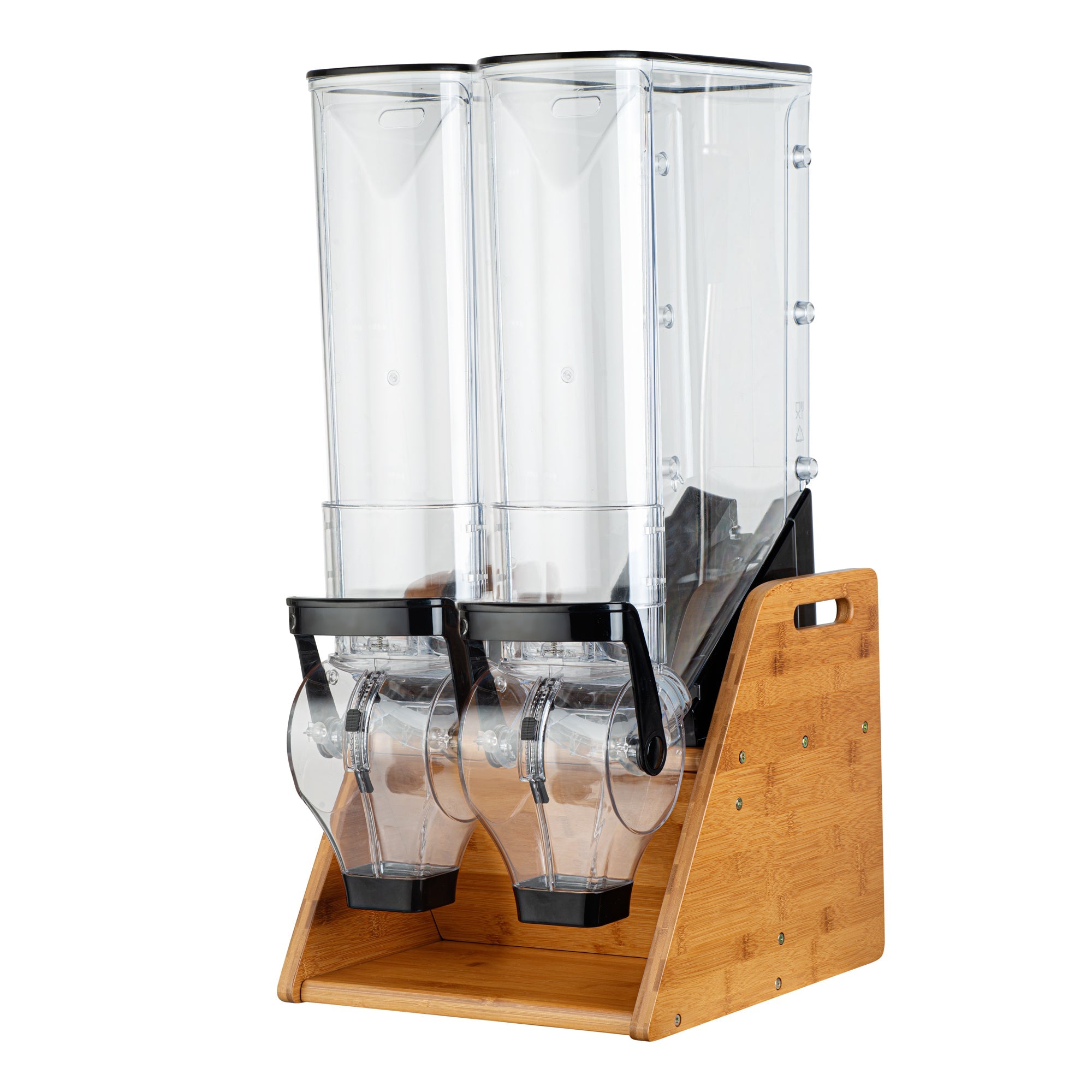 Met Lux Bamboo Cereal Dispenser Stand - Holds 2 Dispensers - 13 3/4" x 15 1/2" x 13" - 1 count box