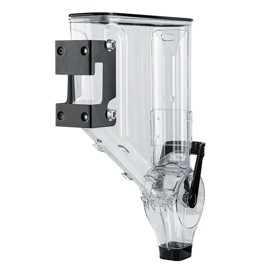 Met Lux 2 Gal Black Plastic Wall Mount Cereal Dispenser - 20 3/4" x 13 3/4" x 4" - 1 count box