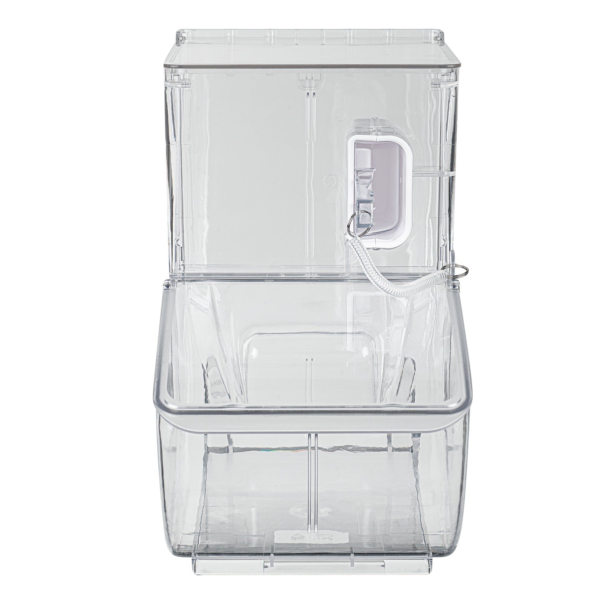 Met Lux 3 Gal Clear Plastic Topping Bin - 50 Cup, with Scoop - 13" x 15 3/4" x 7 3/4" - 1 count box