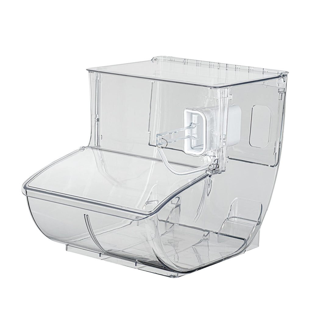 Met Lux 5.25 Gal Clear Plastic Topping Bin - 80 Cup, with Scoop - 16" x 11 3/4" x 13" - 1 count box