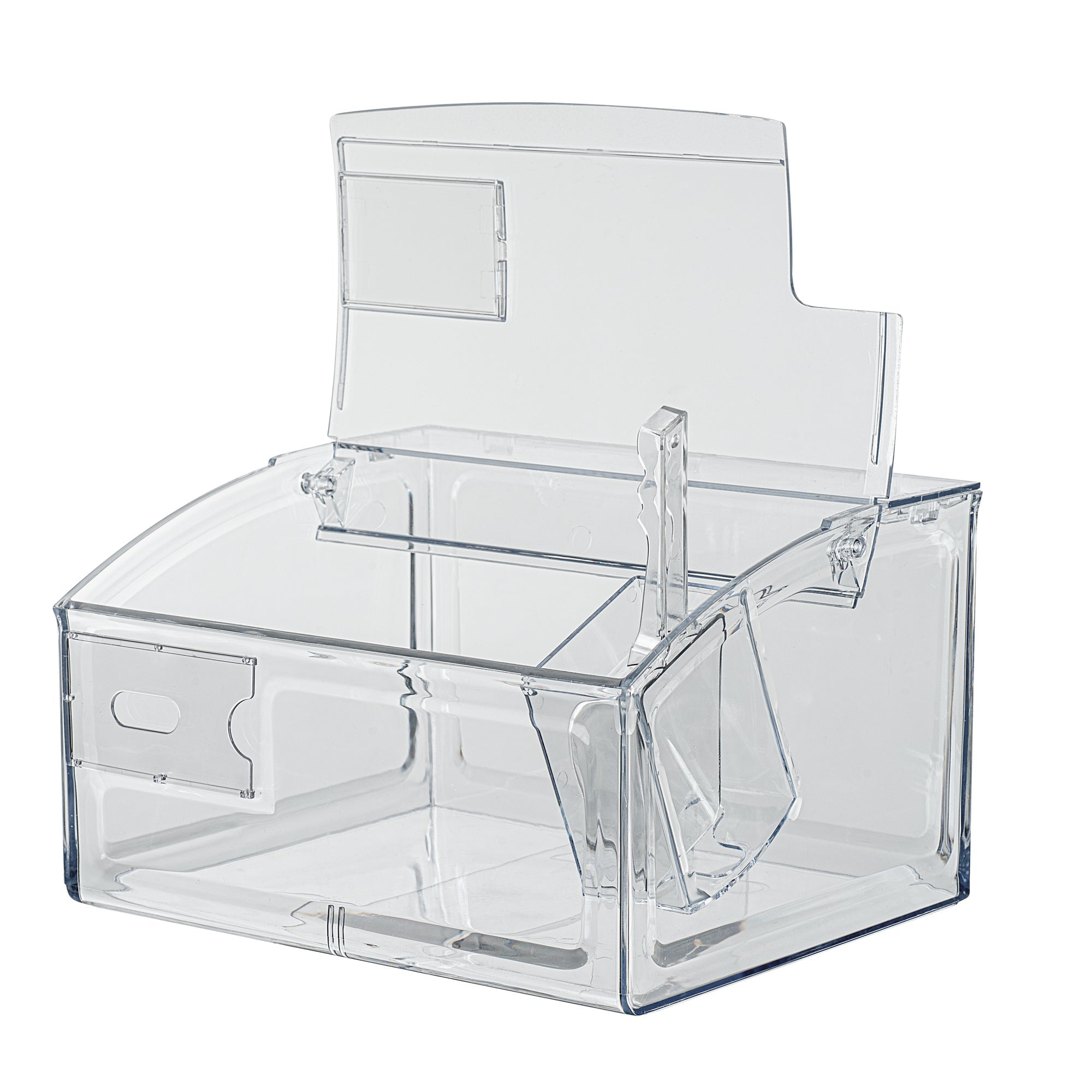 Met Lux 2 Gal Clear Plastic Topping Bin - 30 Cup, with Scoop - 7" x 9 3/4" x 11 3/4" - 1 count box