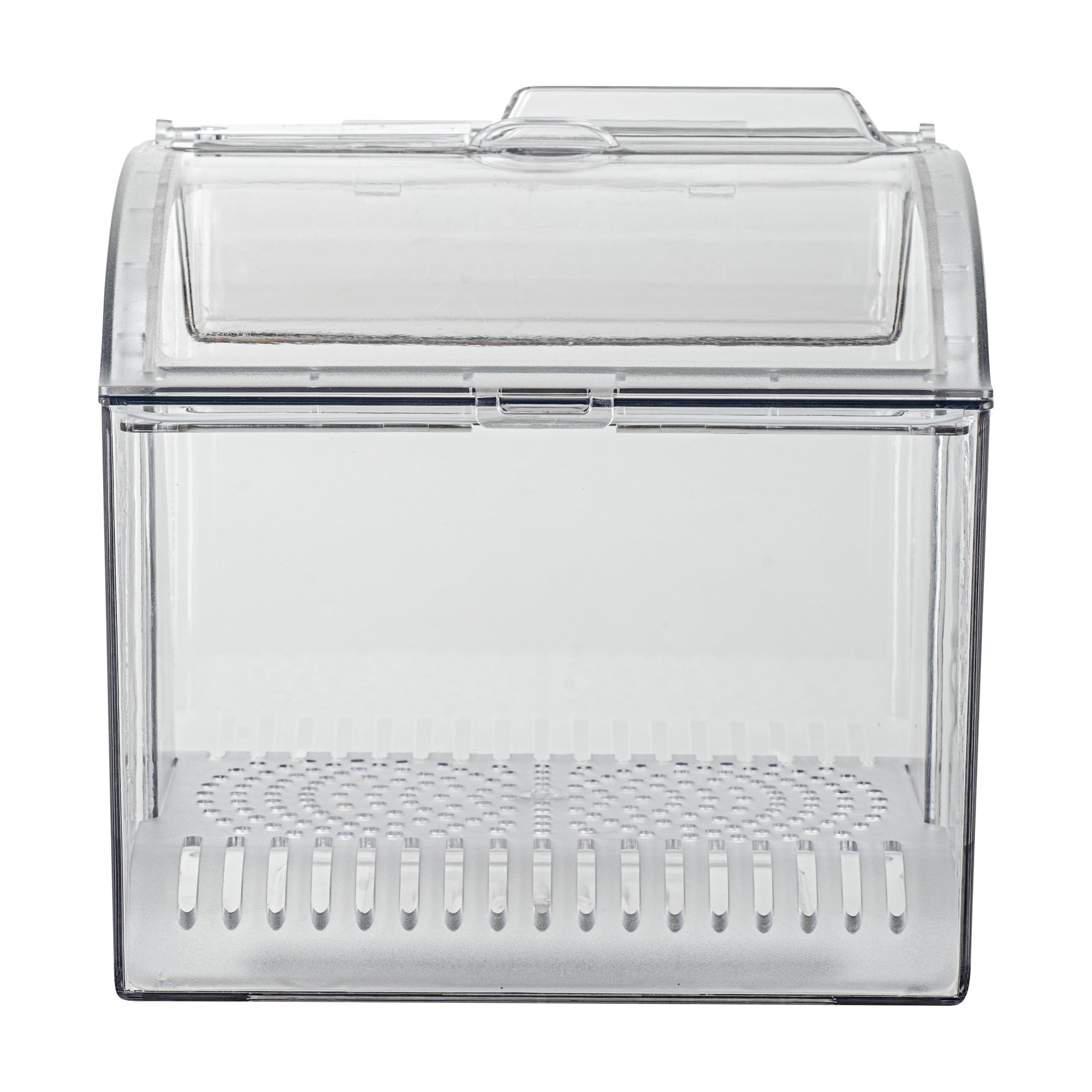 Met Lux 1.5 Gal Clear Plastic Topping Bin - 25 Cup, with Scoop - 7 3/4" x 6 3/4" x 7 3/4" - 1 count box