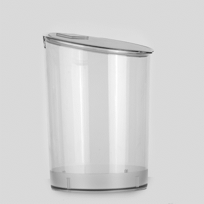 Met Lux 4 Gal Clear Plastic Storage Jar - with Hinged Lid - 9 3/4" x 9 3/4" x 13 3/4" - 1 count box