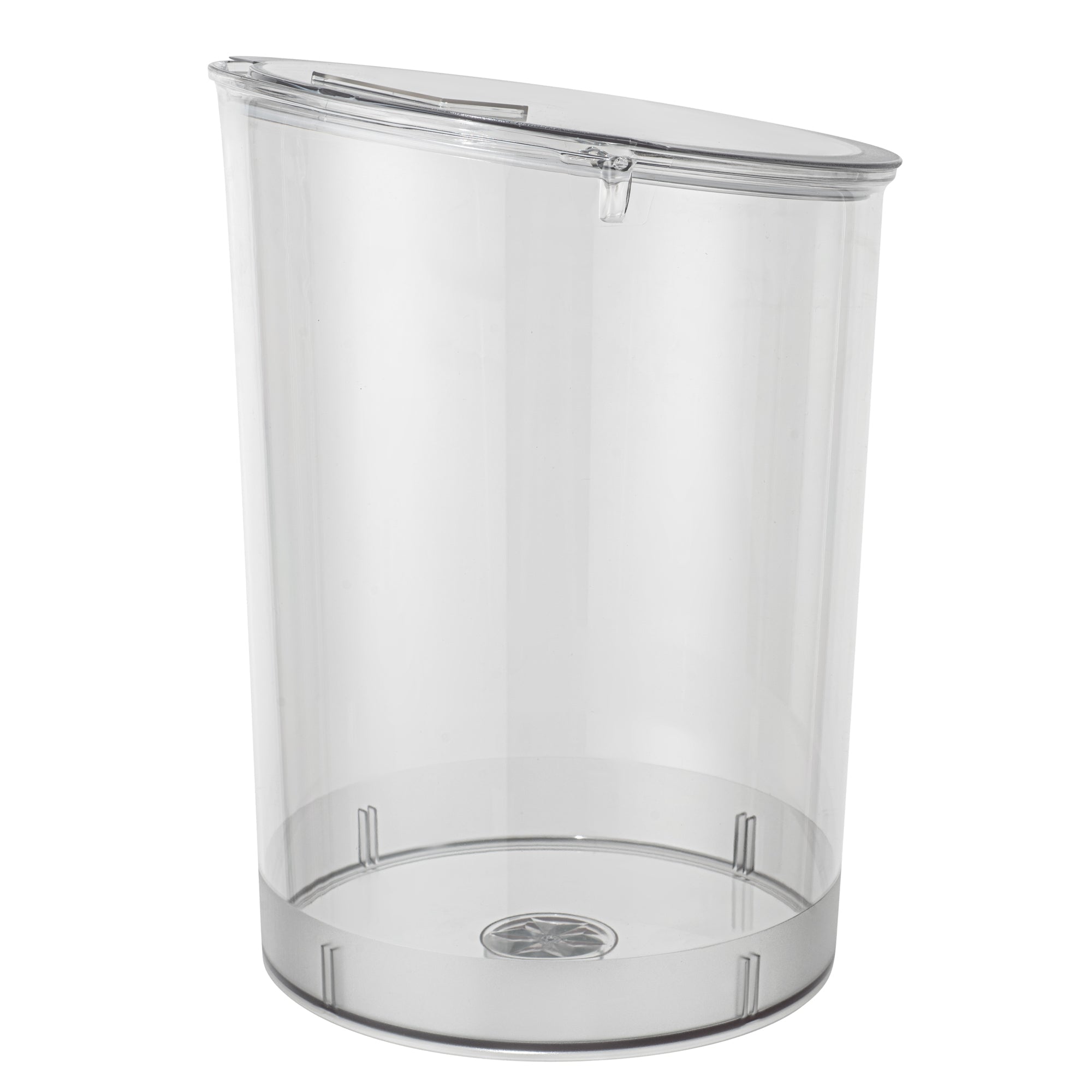 Met Lux 4 Gal Clear Plastic Storage Jar - with Hinged Lid - 9 3/4" x 9 3/4" x 13 3/4" - 1 count box