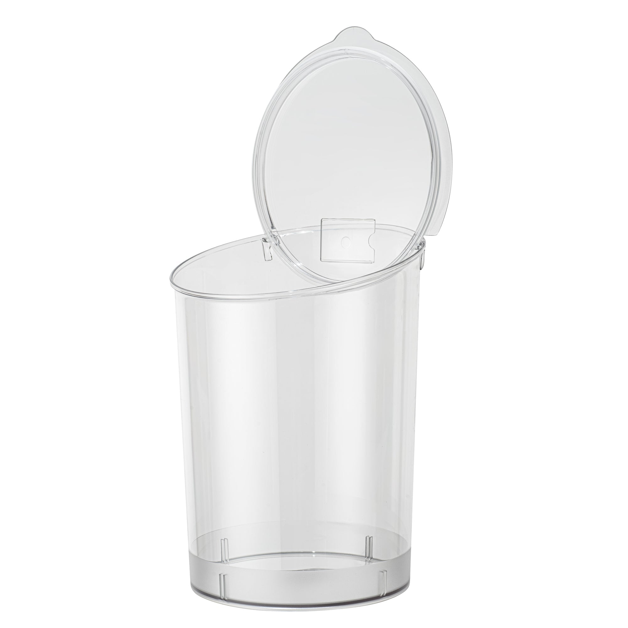 Met Lux 4 Gal Clear Plastic Storage Jar - with Hinged Lid - 9 3/4" x 9 3/4" x 13 3/4" - 1 count box